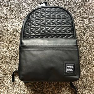 Vans x Karl Lagerfeld Black Leather Backpack